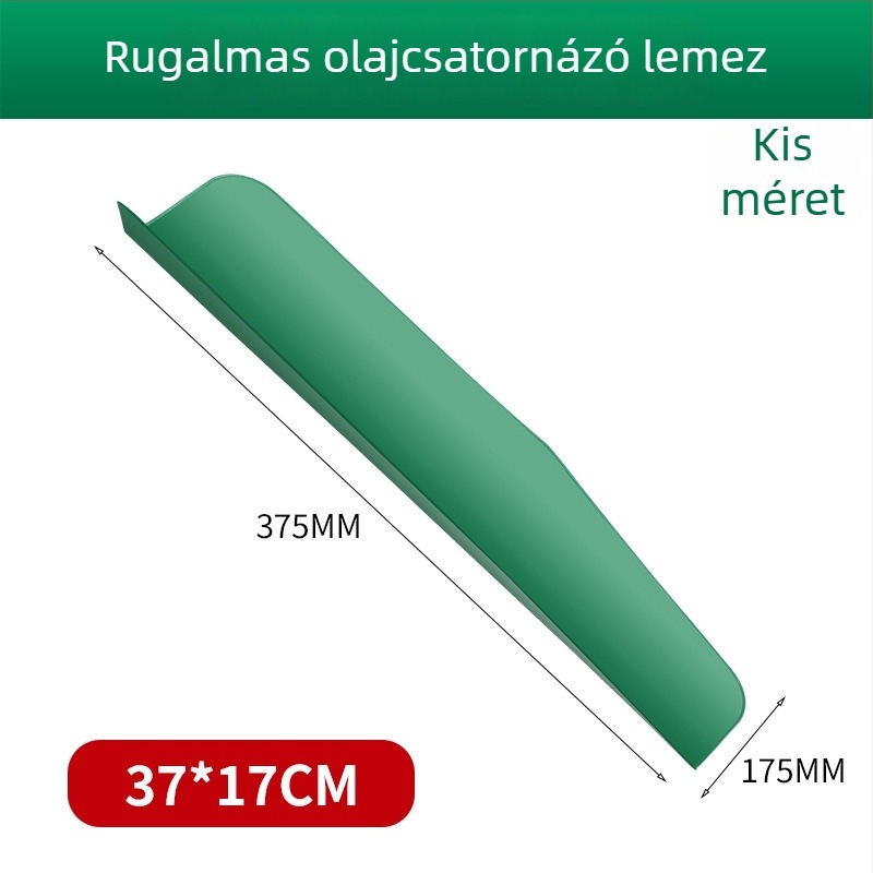 Rugalmas olajvezető eszköz összecsukható tölcsérrel