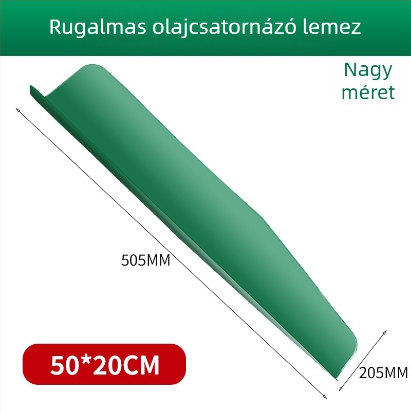 Rugalmas olajvezető eszköz összecsukható tölcsérrel