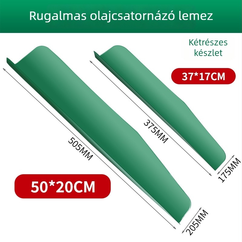 Rugalmas olajvezető eszköz összecsukható tölcsérrel