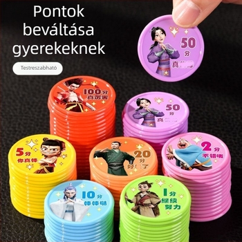 Nezha gyermekek pontkártyája és tanulói jutalom érméi – műanyag bátorító érmék és csere korongok