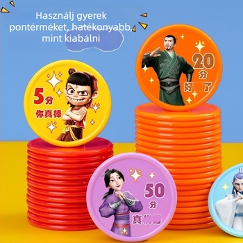 Nezha gyermekek pontkártyája és tanulói jutalom érméi – műanyag bátorító érmék és csere korongok