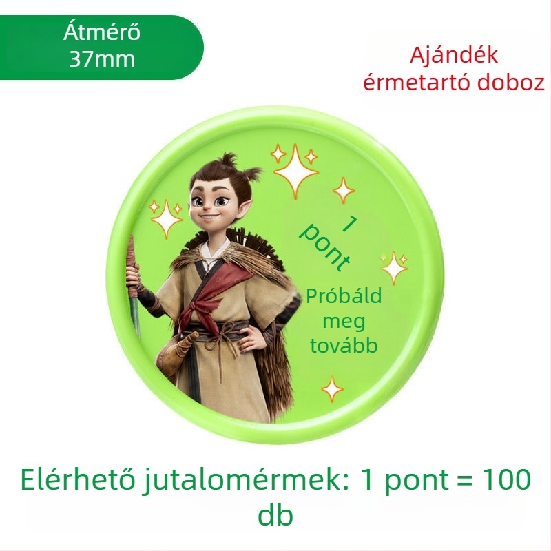 Nezha gyermekek pontkártyája és tanulói jutalom érméi – műanyag bátorító érmék és csere korongok