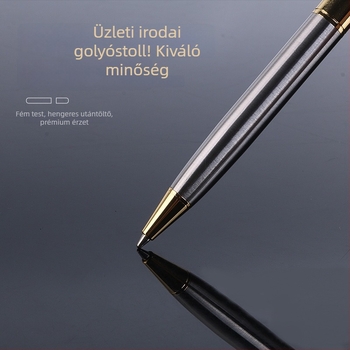 Fekete és ezüst színű fém forgó golyóstoll