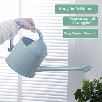 Nagy öntöző kanna hosszú csővel a cserepes növények öntözésére, háztartási permetező, nyomásos permetező virágok és zöld növények számára