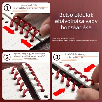 Motivációs jegyzetfüzet diákoknak, A5-ös, kivehető lapokkal, vonzó dizájnú B5-ös jegyzetfüzet, kényelmes fogás
