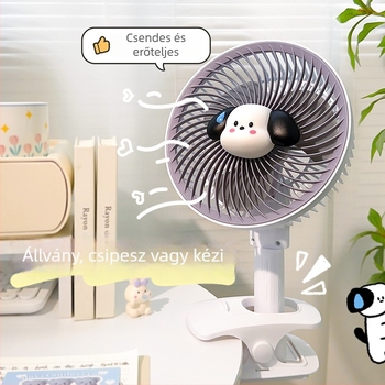 3 az 1-ben kézi ventilátor klipszekkel: irodába, asztalra és kollégiumba – újratölthető mini ventilátor