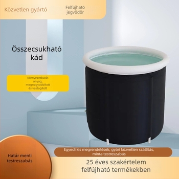 Összecsukható fürdőkáda levegőgyűrűvel – felnőttek és babák számára, hordozható fürdőedény
