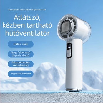 2026 új modell kézi ventilátor, magas sebesség, jégérzet, kompakt, csendes mini hűtőventilátor, kültéri használatra karabinerrel 2537F