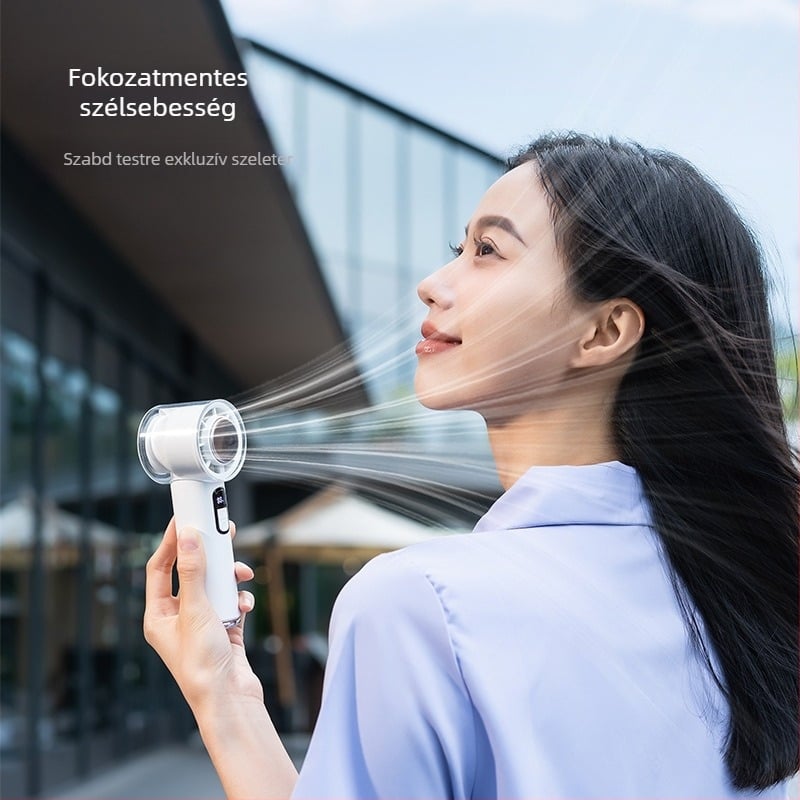 2026 új modell kézi ventilátor, magas sebesség, jégérzet, kompakt, csendes mini hűtőventilátor, kültéri használatra karabinerrel 2537F