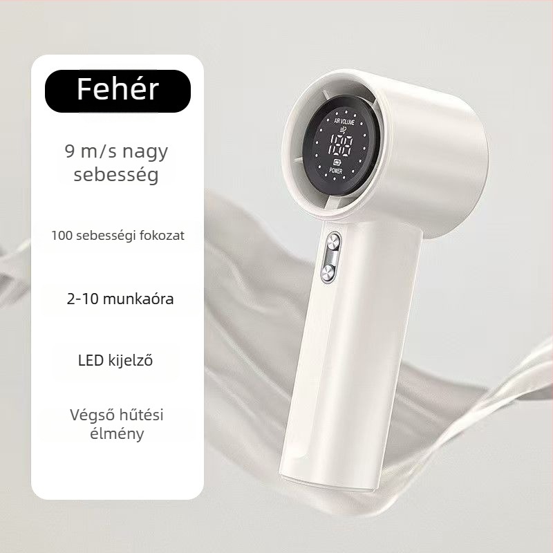S001 USB Mini kézi ventilátor beépített akkumulátorral, 2000–4000 mAh, 6 pengével, asztali turbina ventilátor
