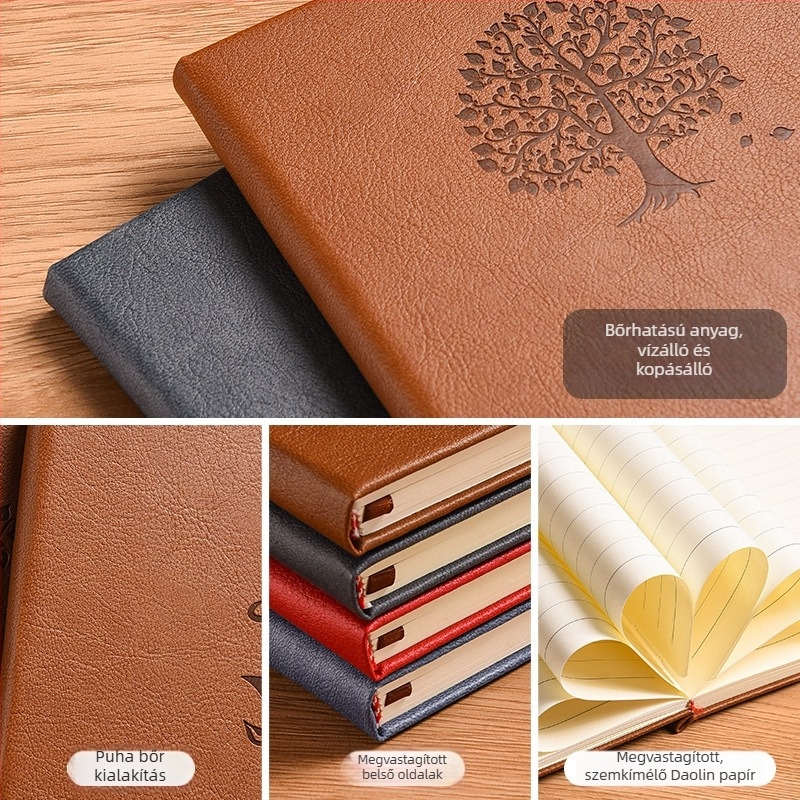 A5 notesz – minimalist stílusú, retro hangulatú napló, kompakt méret