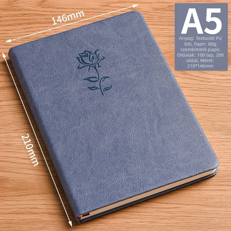 A5 notesz – minimalist stílusú, retro hangulatú napló, kompakt méret