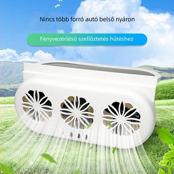 Nyári új modell: napelemes autóventilátor a levegő keringetésére és az autónak hűtésére