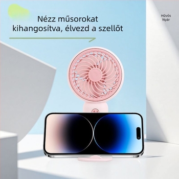 USB-töltésű mini asztali ventilátor, 3 fokozat, 3-lapátos, kompakt és hordozható