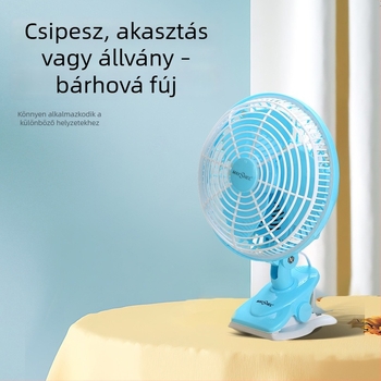 Meishier aranyos, csendes fejforgatós mini asztali ventilátor irodába és otthonra, klipszes vagy falra szerelhető