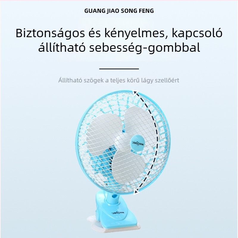 Meishier aranyos, csendes fejforgatós mini asztali ventilátor irodába és otthonra, klipszes vagy falra szerelhető