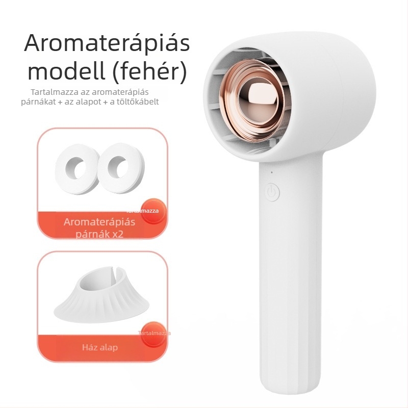 Kültéri hordozható mini USB ventilátor aromaterápiával, 3 sebesség, kézben tartható, brushless motor