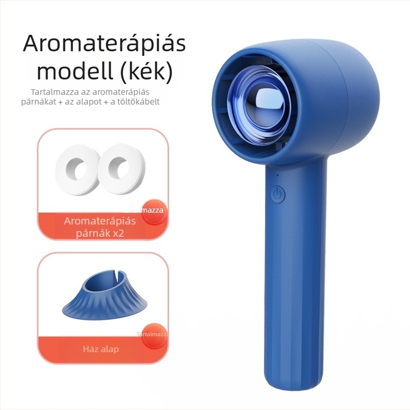Kültéri hordozható mini USB ventilátor aromaterápiával, 3 sebesség, kézben tartható, brushless motor