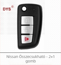 Nissan összecsukható kulcsház – kompatibilis X-Trail, Bluebird, Sylphy és Qashqai modellekkel – csereház