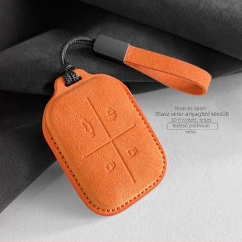 Suede autókulcs tok a Chery Icar V23 Bluetoothhoz, minimalist stílus, kompatibilis 25 modellel