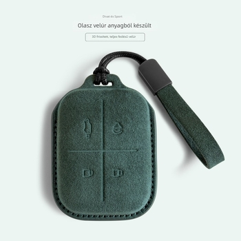 Suede autókulcs tok a Chery Icar V23 Bluetoothhoz, minimalist stílus, kompatibilis 25 modellel