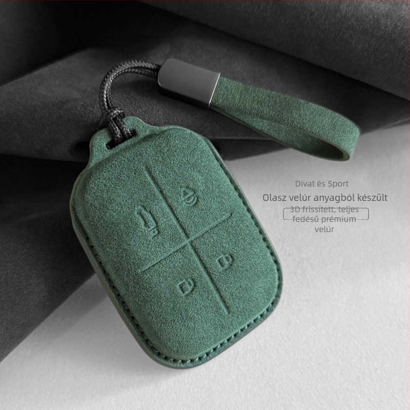 Suede autókulcs tok a Chery Icar V23 Bluetoothhoz, minimalist stílus, kompatibilis 25 modellel