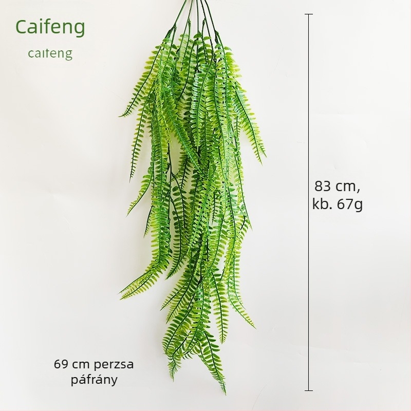 Mesterséges eukaliptusz falidísz, rattan textúrával, zöld műanyag levelekkel, otthoni és kültéri dekoráció, 30-100 cm