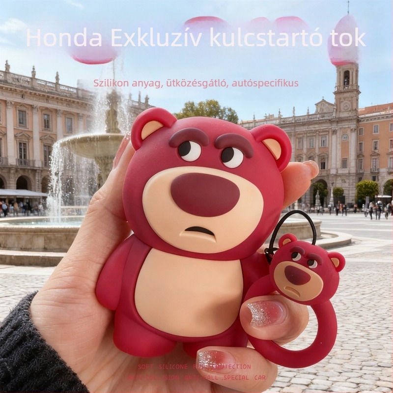Aranyos karikatúrás szilikon kulcstartó Honda Accord, Civic, CR-V
