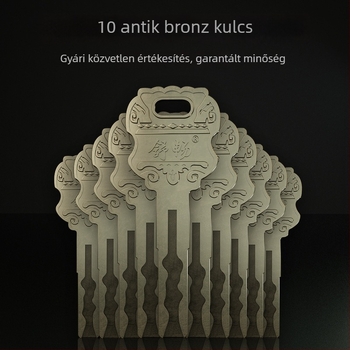 Bronzszínű réz ajtózár cilinder, zármagos, Bronze Key modell, biztonsági ajtókhoz