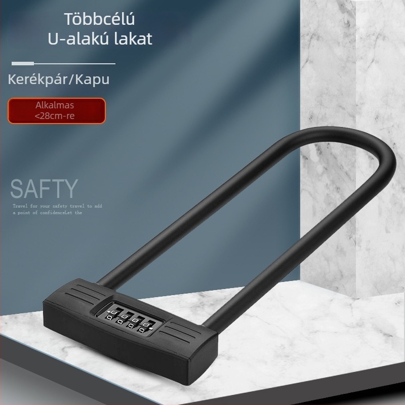 Hosszított U-alakú mechanikus jelszavas lakat üvegcsúszóajtókhoz