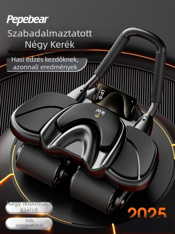 Automata visszatérő hasgörgő, 2025-ös új modell, otthoni használatra, négykerekű hasizom-edző, fitnesz felszerelés