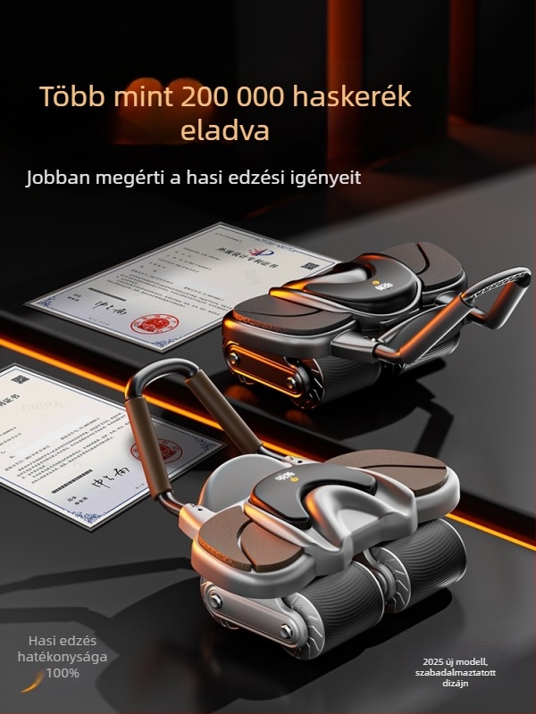 Automata visszatérő hasgörgő, 2025-ös új modell, otthoni használatra, négykerekű hasizom-edző, fitnesz felszerelés