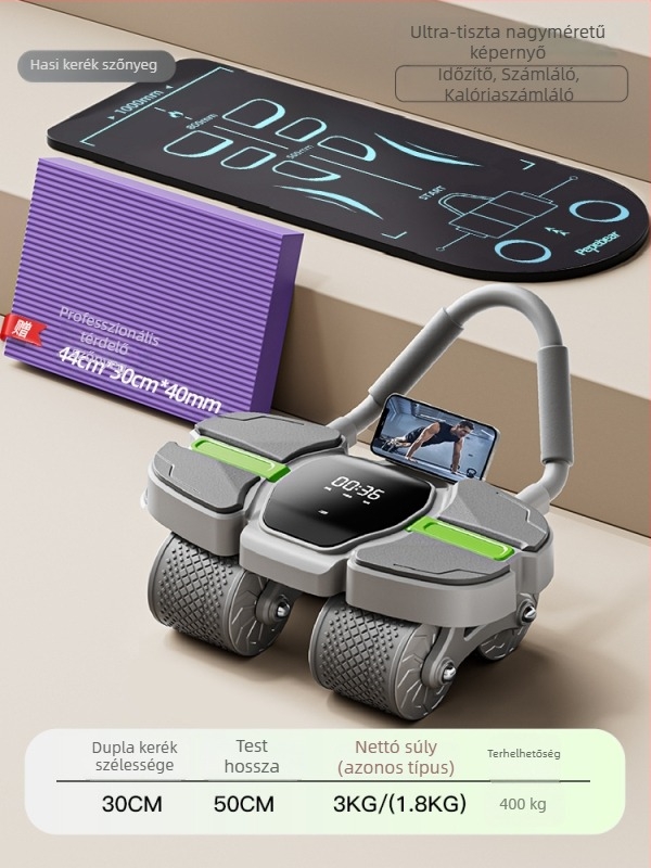 Automata visszatérő hasgörgő, 2025-ös új modell, otthoni használatra, négykerekű hasizom-edző, fitnesz felszerelés