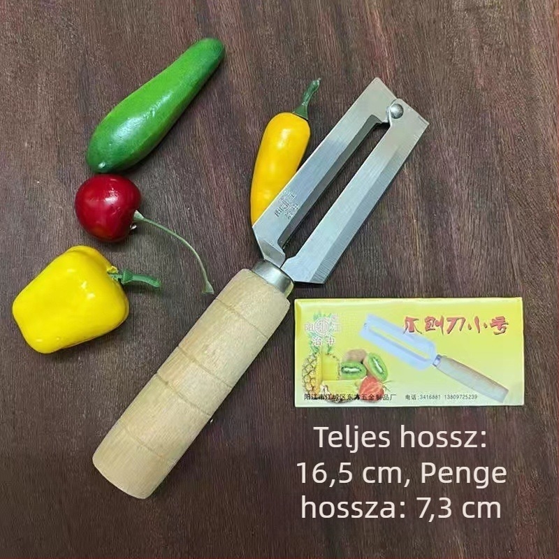 Nagy cukornád-hámozó kés magas széntartalmú acélból, vastabb élű