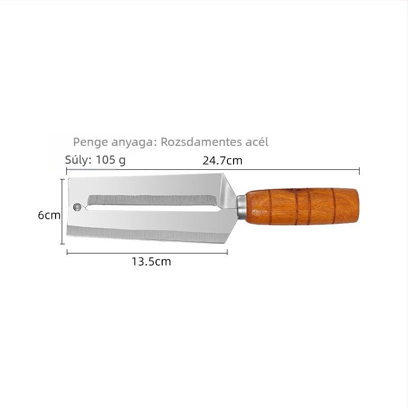 Nagy cukornád-hámozó kés magas széntartalmú acélból, vastabb élű