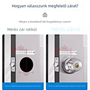 Nemes acél golyózár belső ajtókhoz, univerzális faajtókhoz, kör alakú zármag, fürdőszobai zár