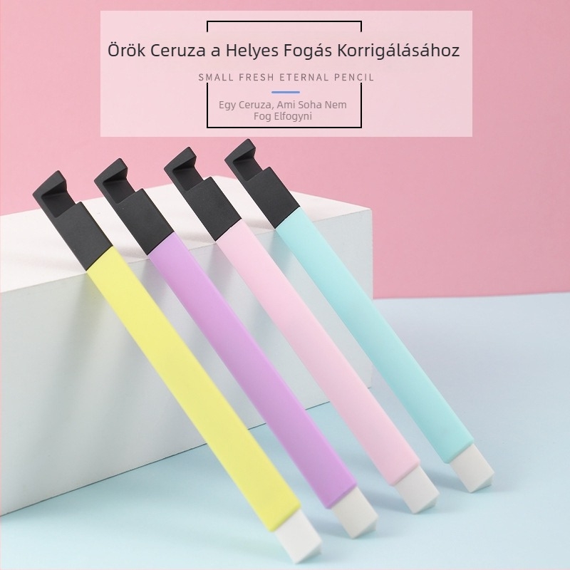 Tinta nélküli örök ceruza radírral, logó nyomtatási lehetőség, tartós grafitmag