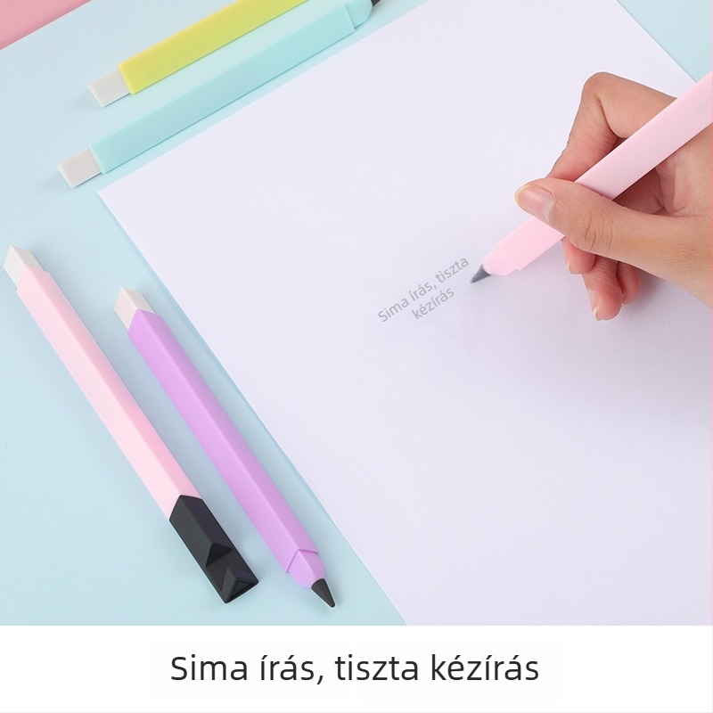 Tinta nélküli örök ceruza radírral, logó nyomtatási lehetőség, tartós grafitmag