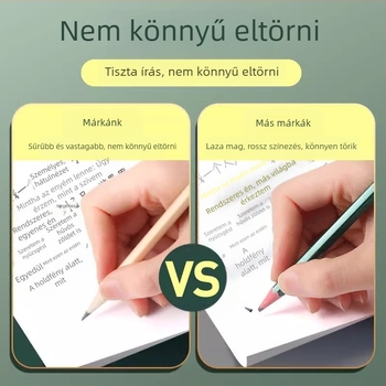 MG HB ceruzák általános iskolás gyerekeknek, természetes fa színű, 2B íráshoz és rajzoláshoz, hatszögletű és háromszög alakú test a helyesírás gyakorlásához