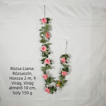 2,9 m selyem rózsa indák nappali mennyezet és ajtó dekorációjához