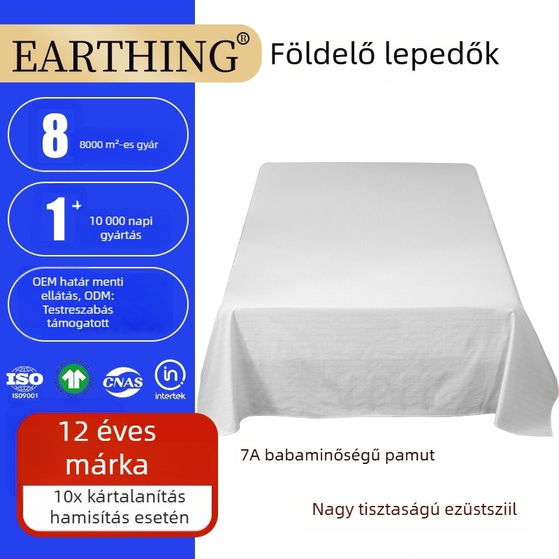 Earthing ezüstszálas, 100% pamut antistatikus ágynemű, A-kosztályú babaszintű