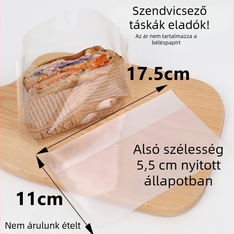 Szendvicscsomagoló papír készlet: olajfelszívó papír, hamburger papír, Kraft papír, sütőpapír, élelmiszer-biztonsági külső csomagolás