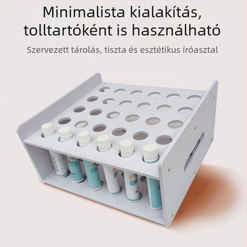 Többszintes asztali rendező kis tárgyakhoz, szemöldökcsipesz, olló, ecsetek, rúzs — nagy kapacitású irodai rendező és tolltartó.