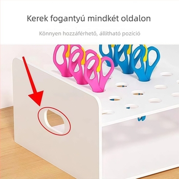 Többszintes asztali rendező kis tárgyakhoz, szemöldökcsipesz, olló, ecsetek, rúzs — nagy kapacitású irodai rendező és tolltartó.