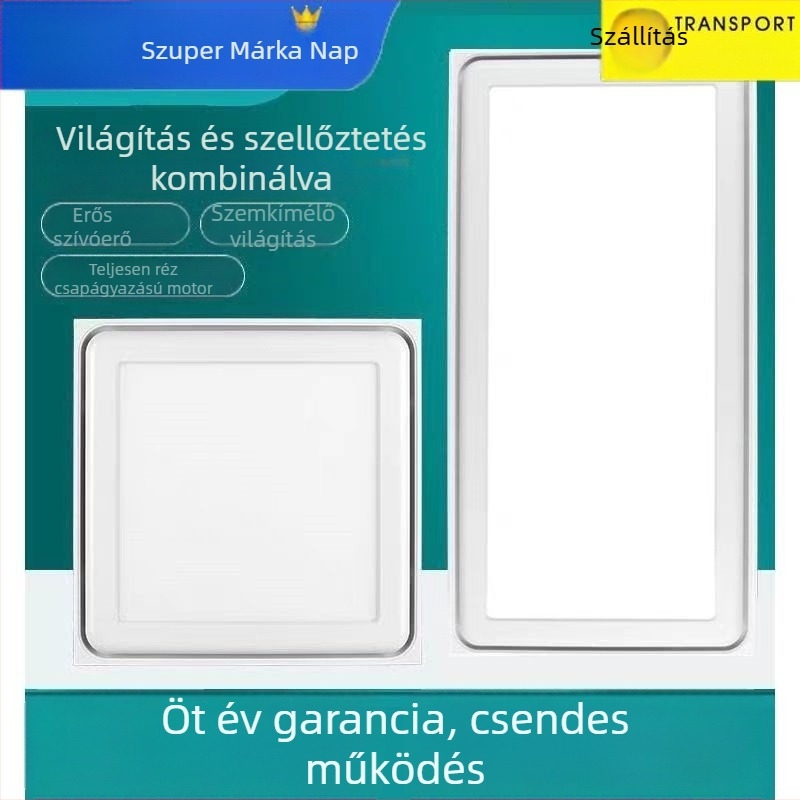 Beépített mennyezeti világítás és szellőztető ventilátor, 2 az 1-ben, csendes konyhai ventilátor