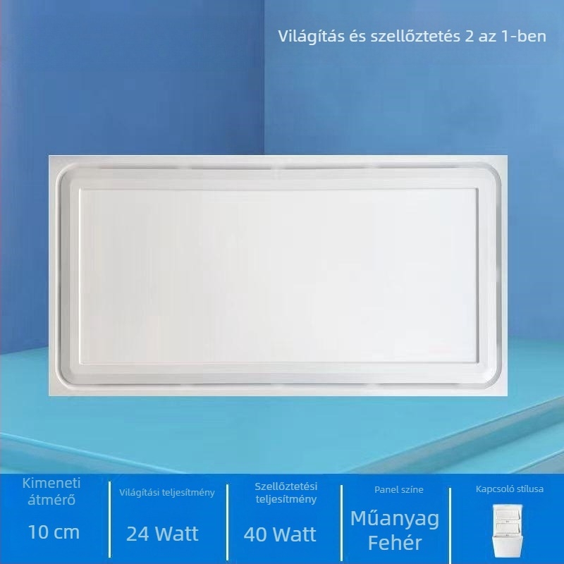 Beépített mennyezeti világítás és szellőztető ventilátor, 2 az 1-ben, csendes konyhai ventilátor