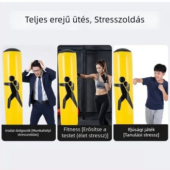 Otthoni használatra, felfújható álló boxzsák, vastagított vízzel töltött edzőfelszerelés