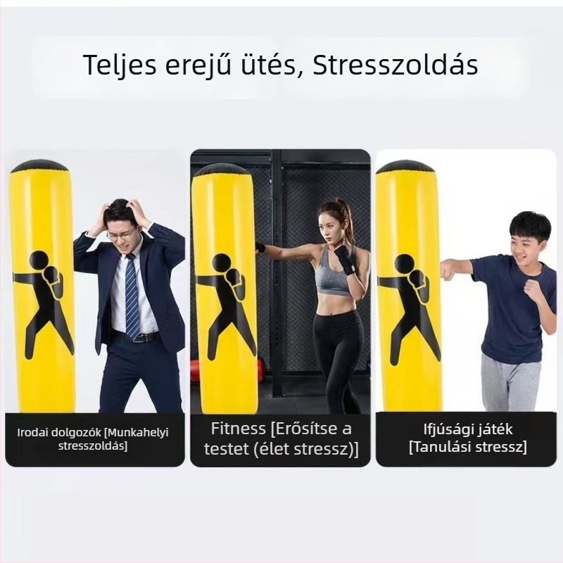 Otthoni használatra, felfújható álló boxzsák, vastagított vízzel töltött edzőfelszerelés
