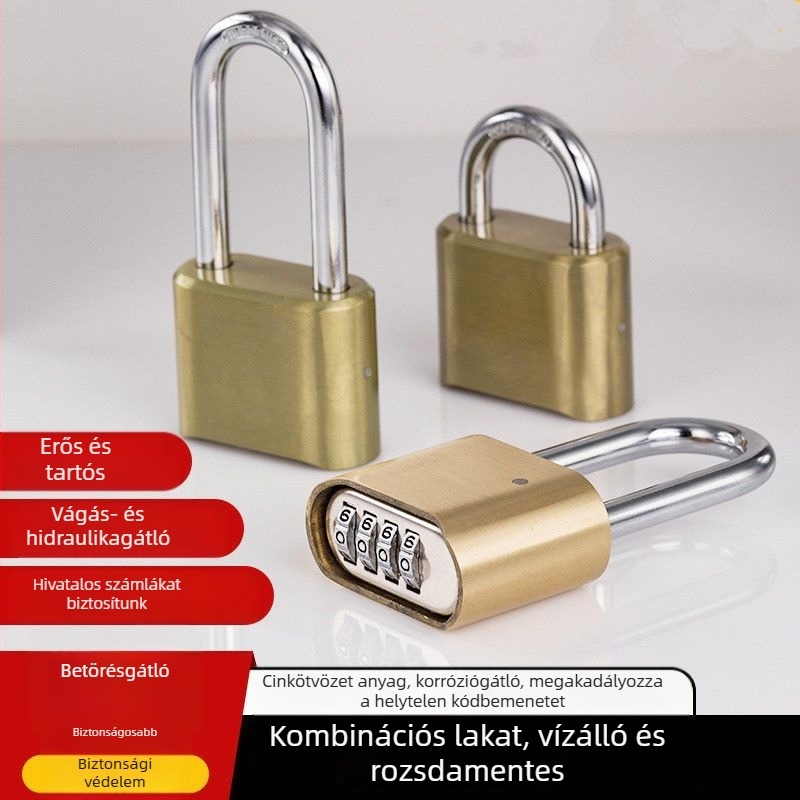 Kültéri jelszavas lakat, rozsdamentes és lopás elleni védelemmel, ajtókhoz, kapukhoz, szekrényekhez és raktárakhoz