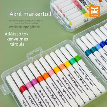 48 színű marker tollkészlet, puha heggyel, víz alapú markerek, képregényekhez és diákoknak, kiemelő tinta